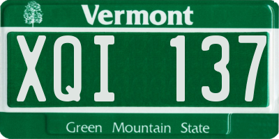 VT license plate XQI137
