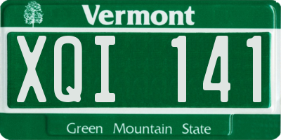 VT license plate XQI141