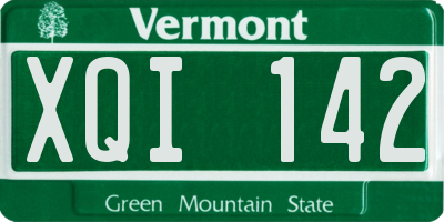 VT license plate XQI142