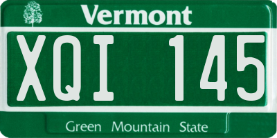VT license plate XQI145
