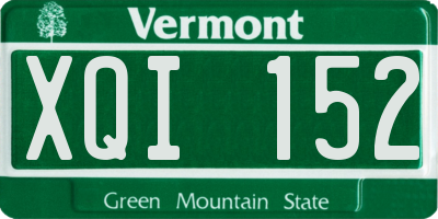VT license plate XQI152
