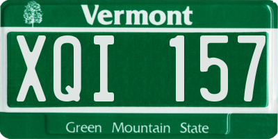 VT license plate XQI157