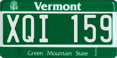 VT license plate XQI159