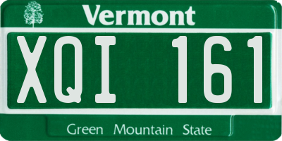 VT license plate XQI161
