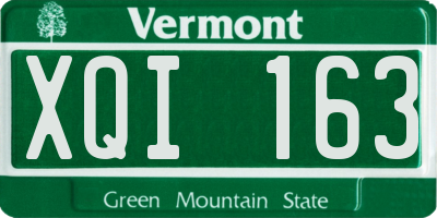 VT license plate XQI163