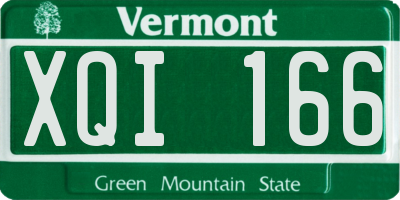 VT license plate XQI166