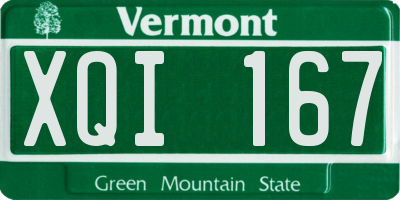 VT license plate XQI167