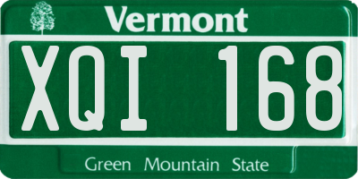 VT license plate XQI168