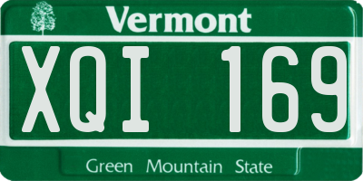 VT license plate XQI169