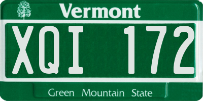 VT license plate XQI172