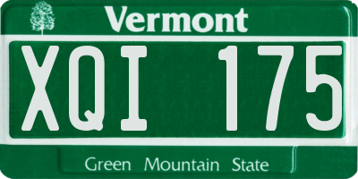 VT license plate XQI175