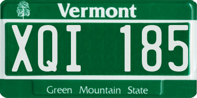 VT license plate XQI185