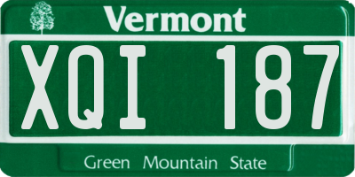 VT license plate XQI187
