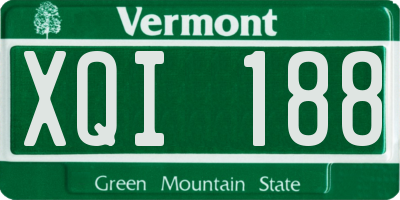 VT license plate XQI188