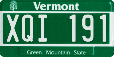 VT license plate XQI191