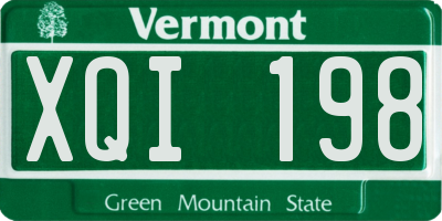 VT license plate XQI198
