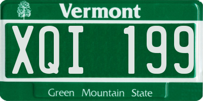 VT license plate XQI199
