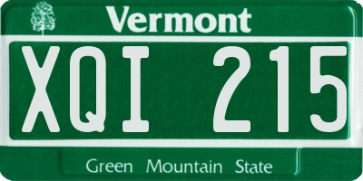 VT license plate XQI215
