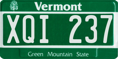 VT license plate XQI237