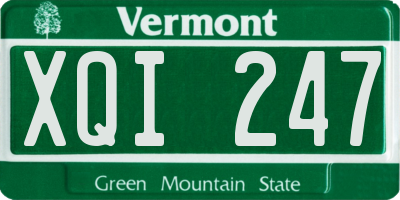 VT license plate XQI247