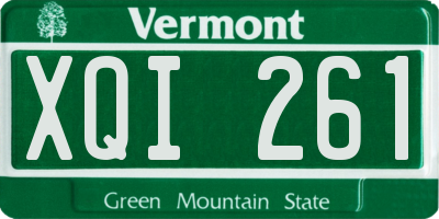 VT license plate XQI261