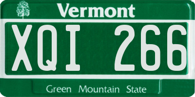 VT license plate XQI266