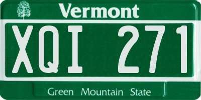 VT license plate XQI271