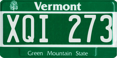 VT license plate XQI273