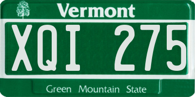 VT license plate XQI275