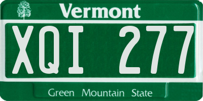 VT license plate XQI277