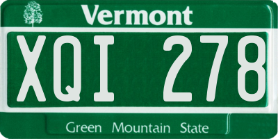 VT license plate XQI278