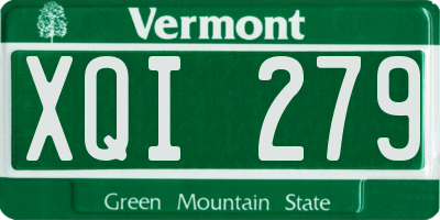 VT license plate XQI279