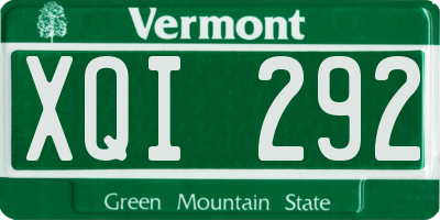 VT license plate XQI292