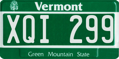 VT license plate XQI299