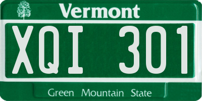 VT license plate XQI301