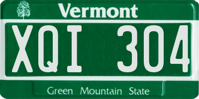 VT license plate XQI304