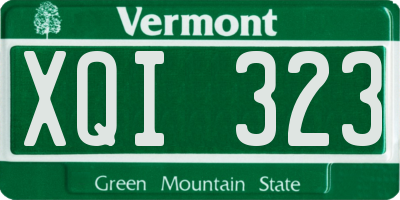 VT license plate XQI323