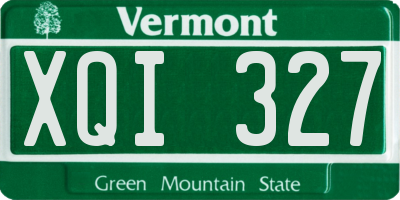 VT license plate XQI327