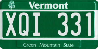 VT license plate XQI331