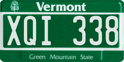 VT license plate XQI338
