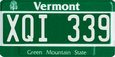 VT license plate XQI339
