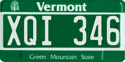 VT license plate XQI346
