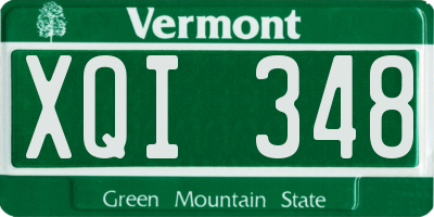 VT license plate XQI348