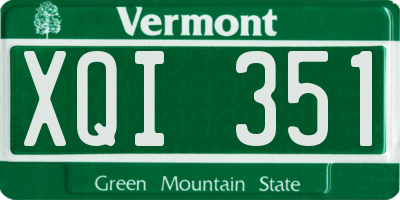 VT license plate XQI351