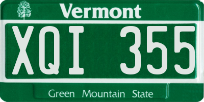 VT license plate XQI355