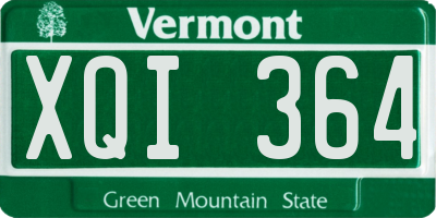 VT license plate XQI364