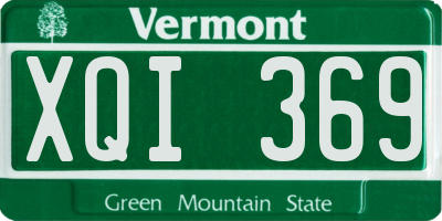 VT license plate XQI369