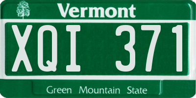 VT license plate XQI371