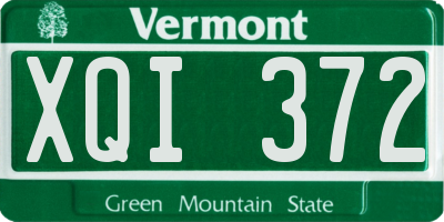 VT license plate XQI372
