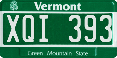 VT license plate XQI393